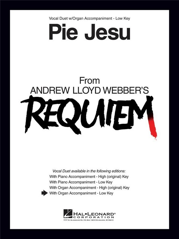 Pie Jesu for 2 voices and organ