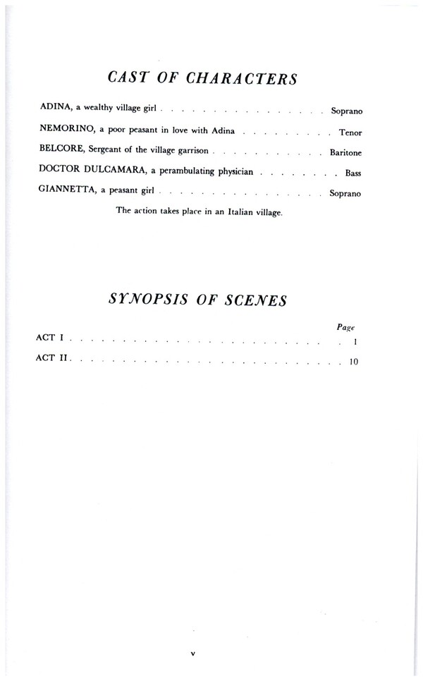 L'Elisir d'amore Libretto (en/it)