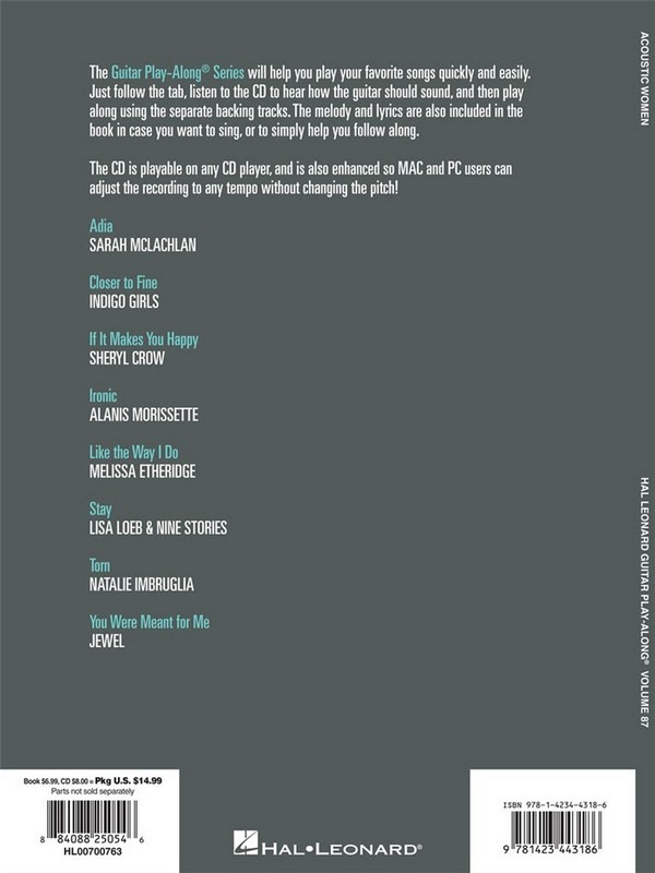 Acoustic Women (+CD): guitar playalong vol.87