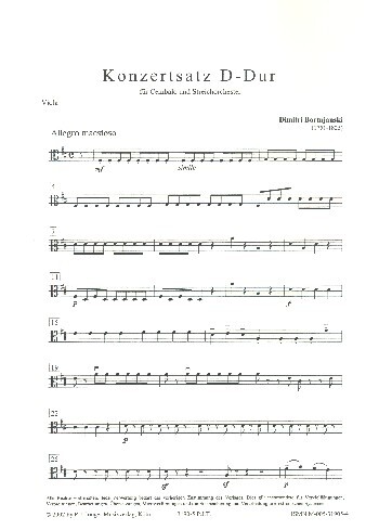 Konzertsatz D-Dur für Cembalo und