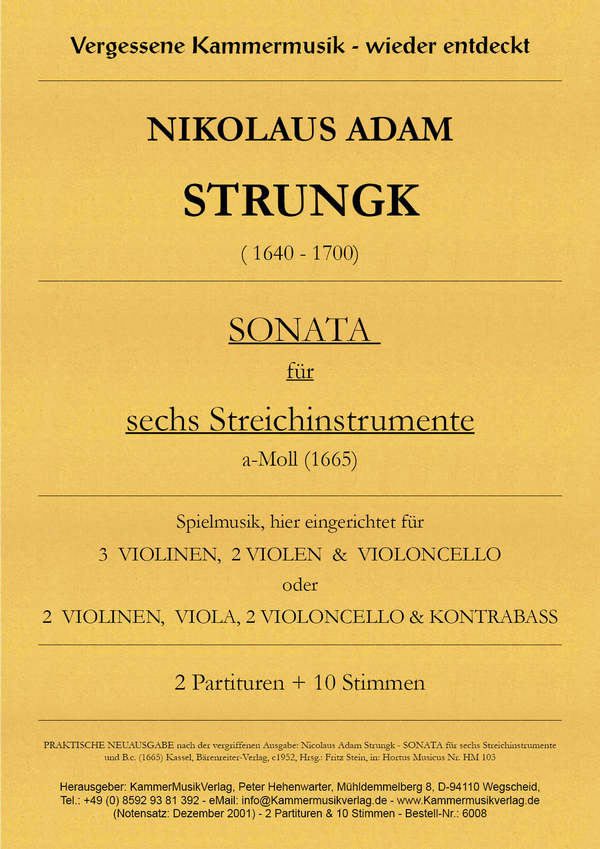 Sonate a-Moll für 3 Violinen,