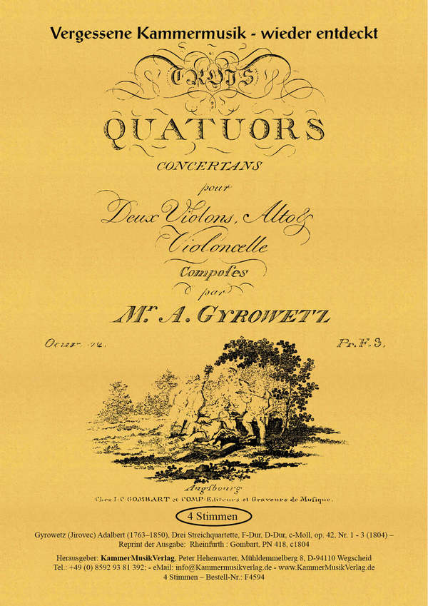 3 Streichquartette op.42 (Nr.1-3)