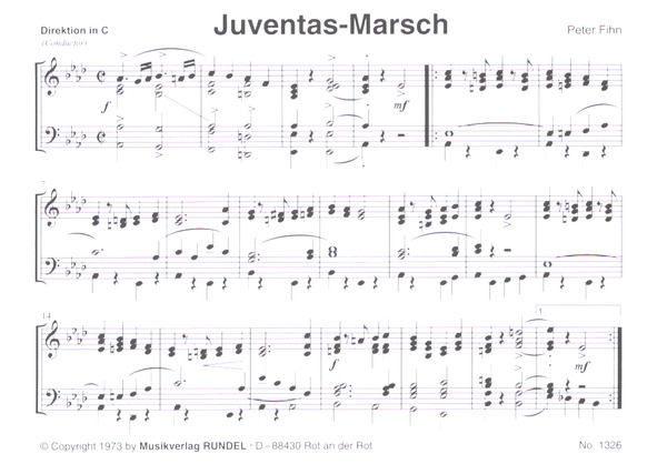 Juventas-Marsch: für Blasorchester