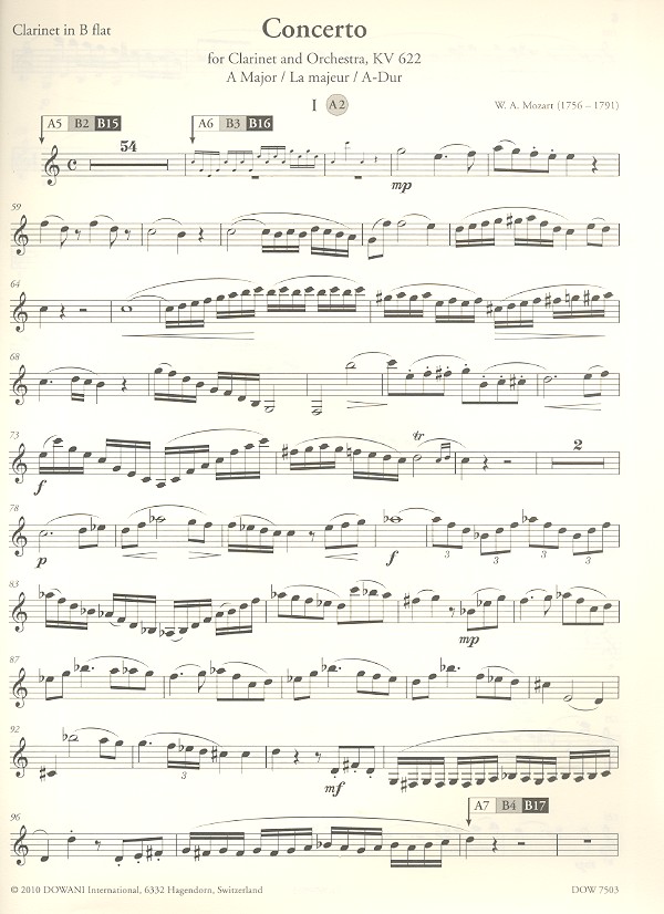 Konzert A-Dur KV622 (+CD)