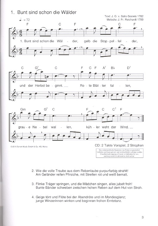 Die schönsten Herbst- und Winterlieder