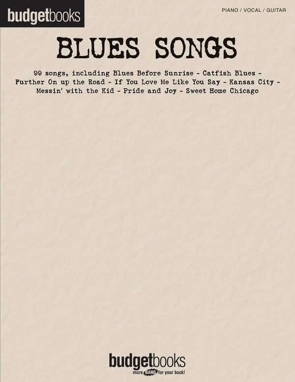 Budget Books: Blues Songs