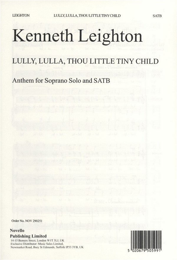 Lully, Lulla, Thou Little Tiny Child