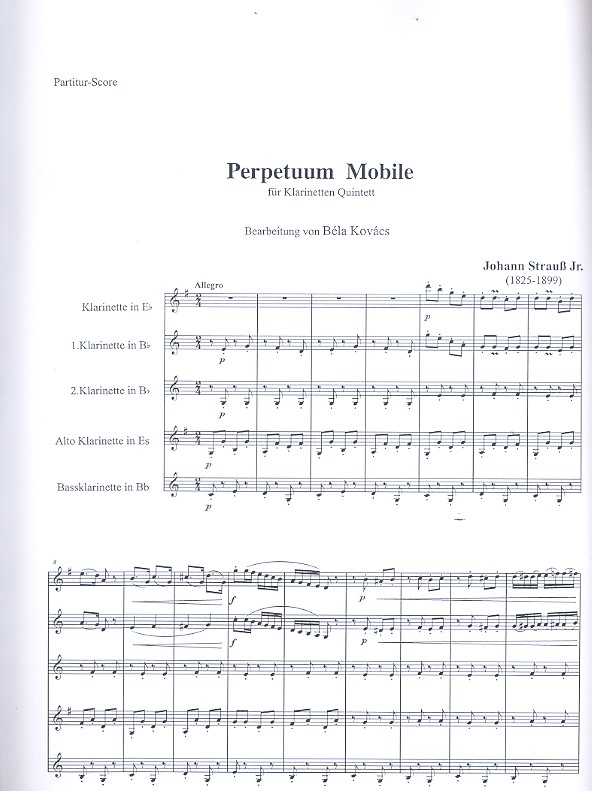 Perpetuum mobile for clarinet in Eb,