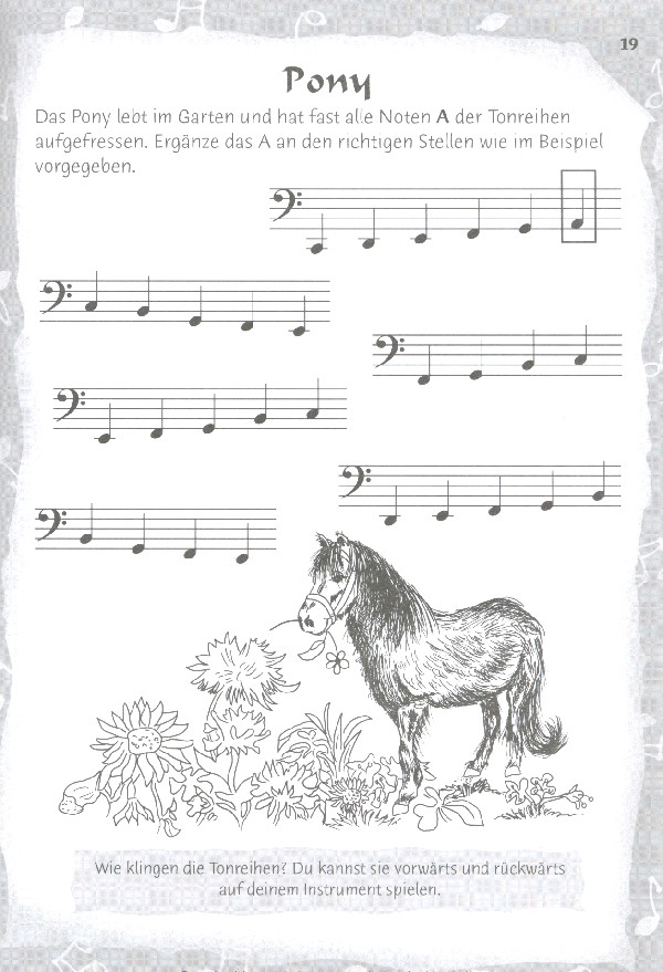 Das magische Notenbuch Bassschlüssel