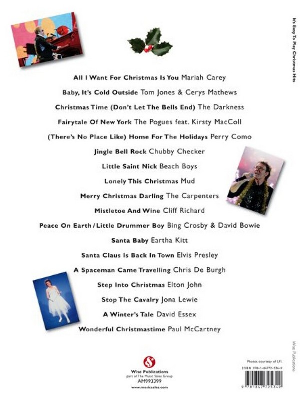 It's eay to play Christmas Hits: for piano