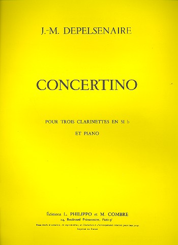 Concertino pour 3 clarinettes et piano