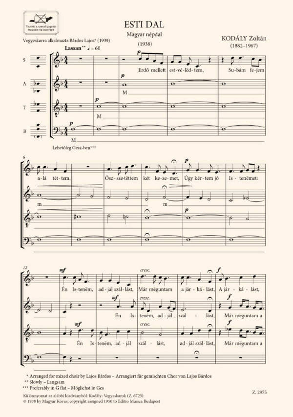 Esti dal für gem Chor a cappella