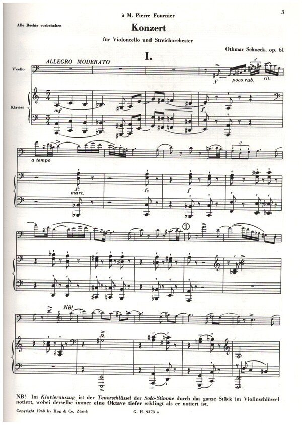 Konzert op.61 für Violoncello und
