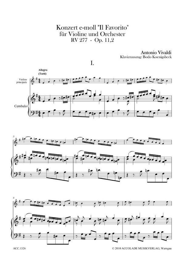 Konzert e-Moll RV277 op.11,2 