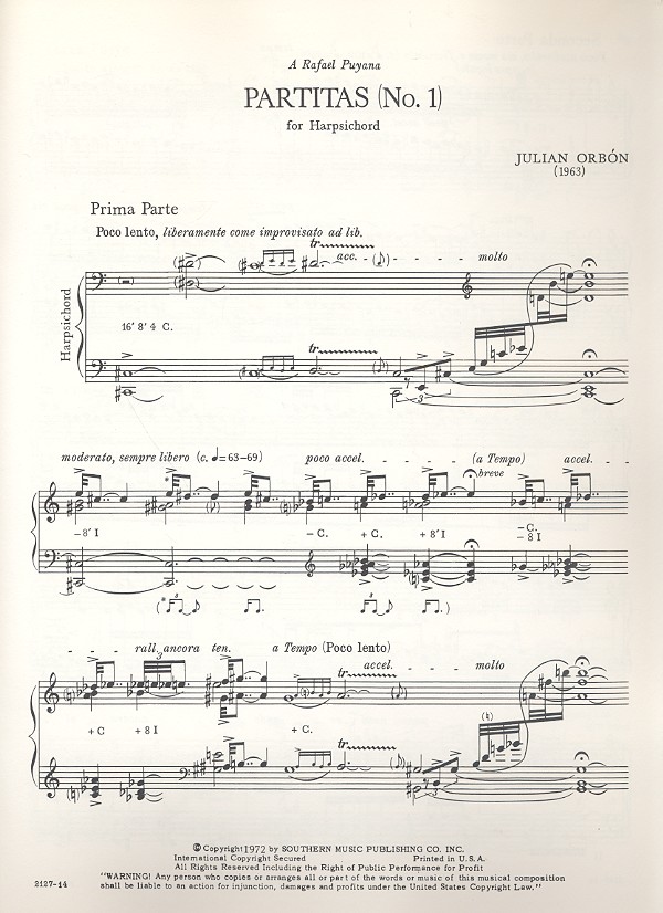 Partita no.1 for harpsichord