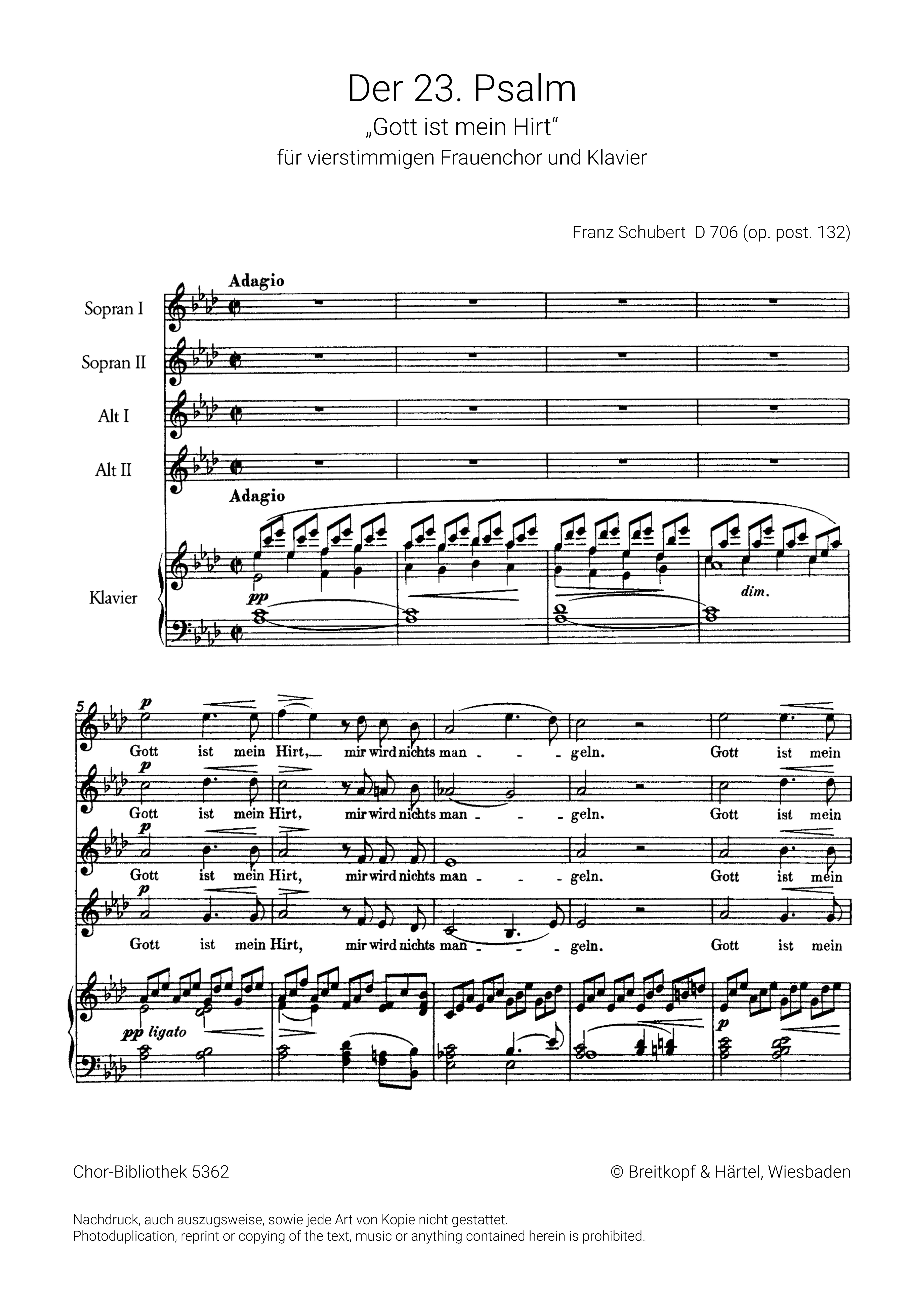 CHB5362-02  Schubert, der 23. Psalm D706