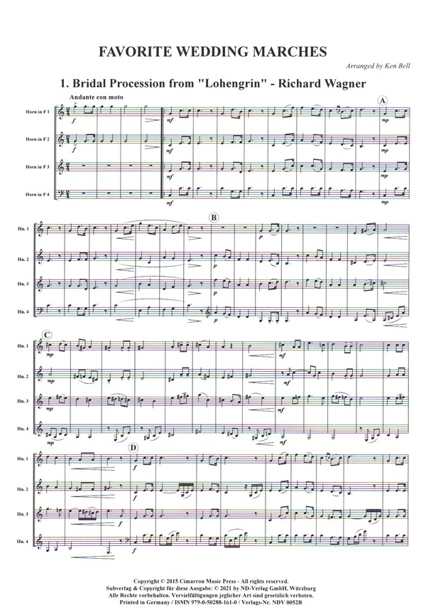 Beliebte Hochzeitsmärsche