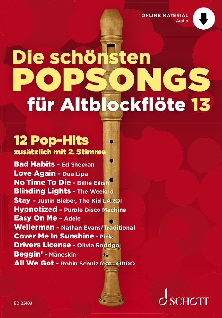 Die schönsten Popsongs Band 13 (+Online Audio)