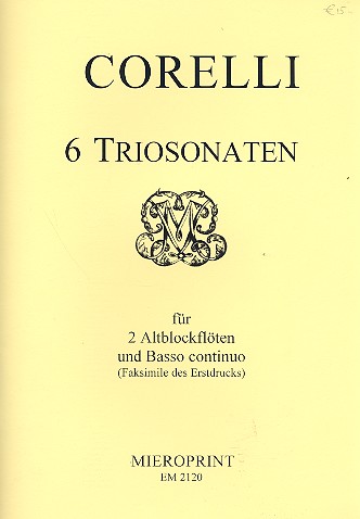 6 Triosonaten op.2 für 2 Altblockflöten und Bc