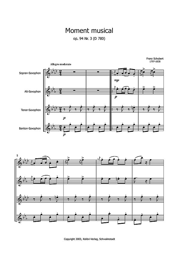 Moment musical f-Moll op.93,3
