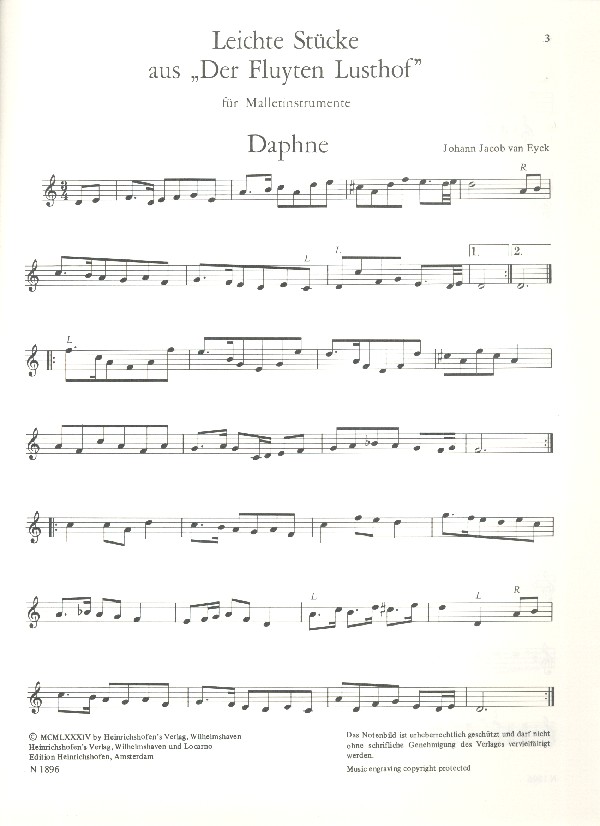 Leichte Stücke aus Der Fluyten-Lusthof