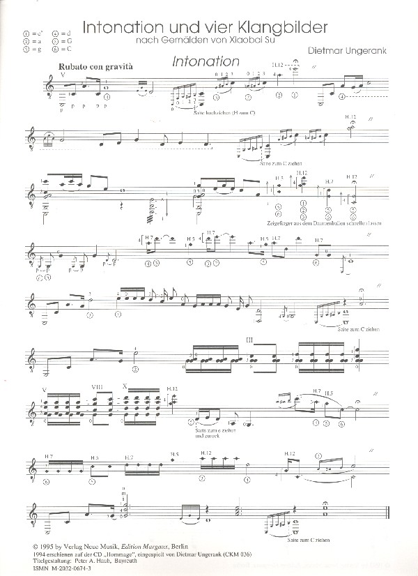 Intonation und 4 Klangbilder