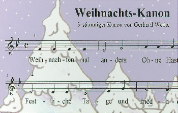 Postkarte Weihnachtskanon