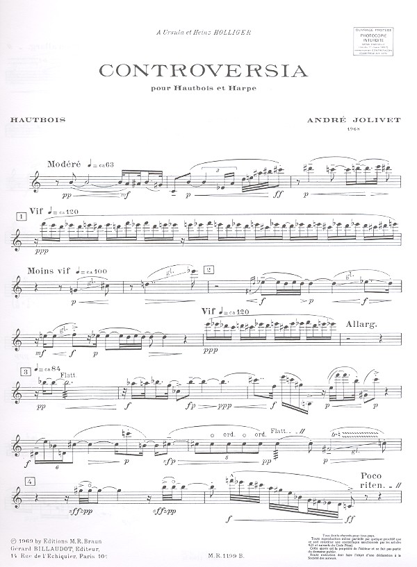 Controversia pour hautbois et harpe