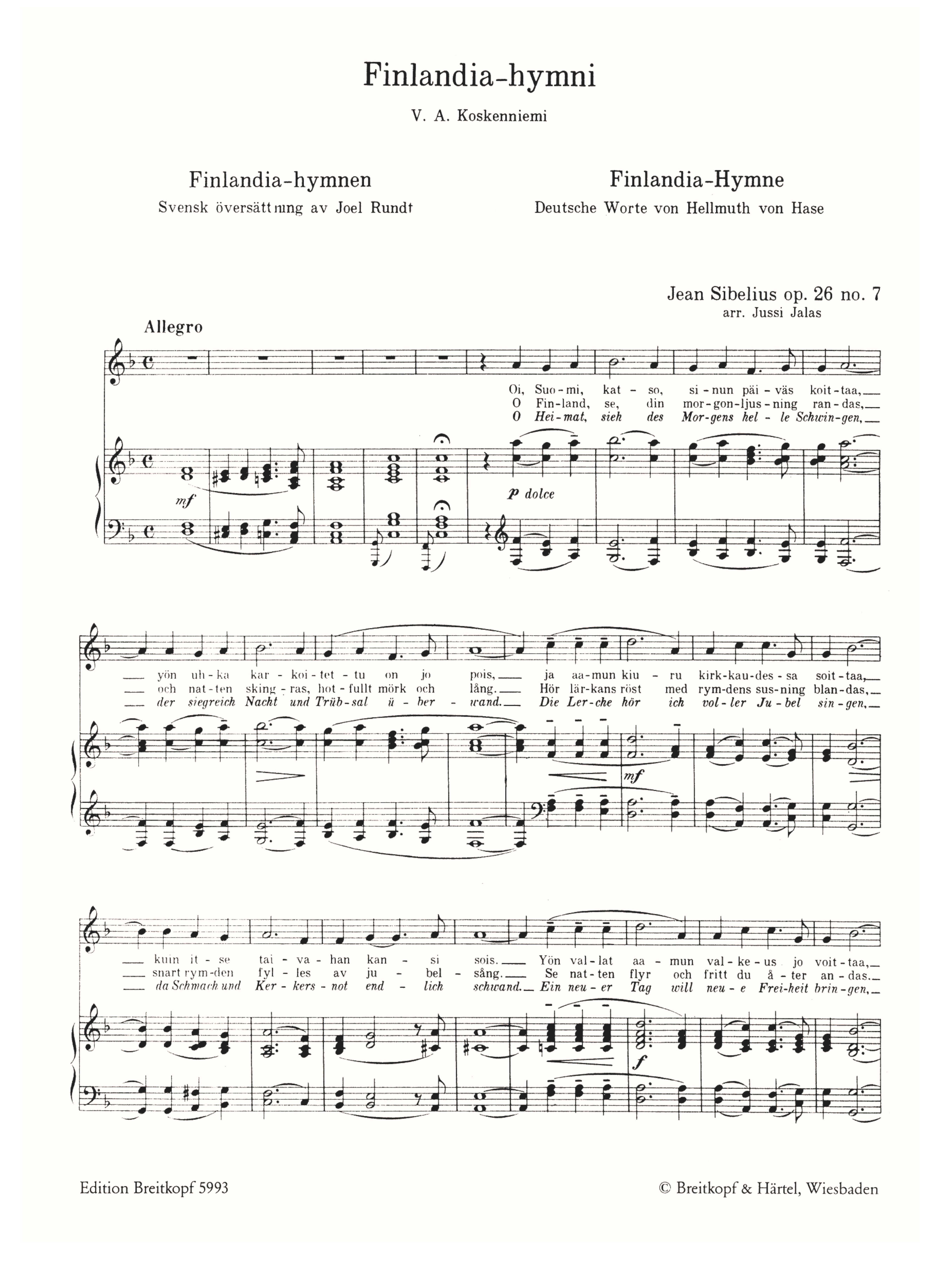 Finlandia-Hymne op.26,7