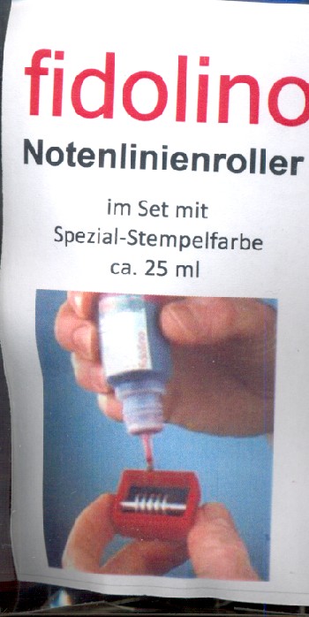 Fidolino Notenlinien-Rollstempel m4