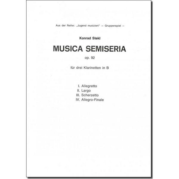 Musica semiseria op.92 für 3 Klarinetten