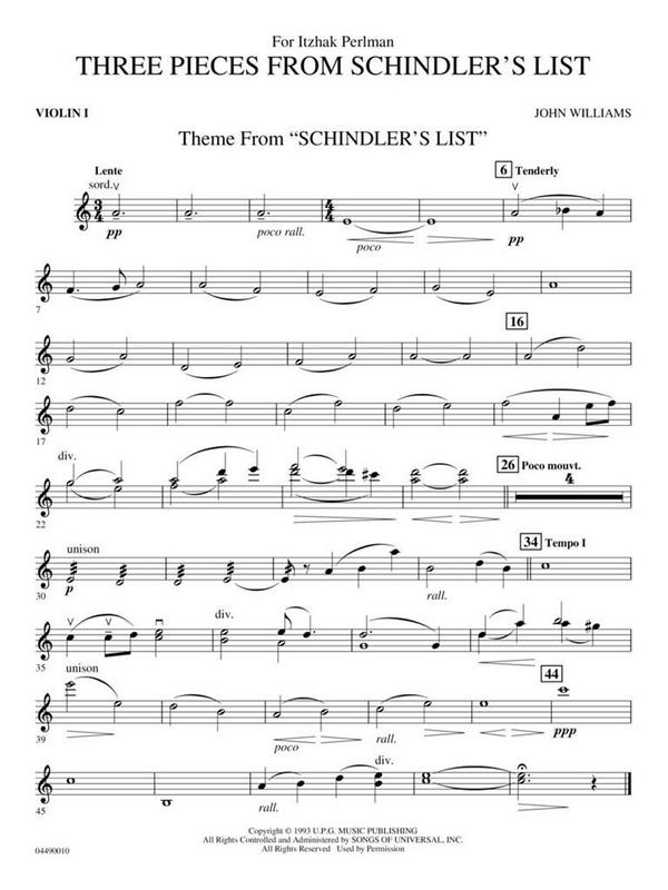 3 Pieces from Schindler's List: