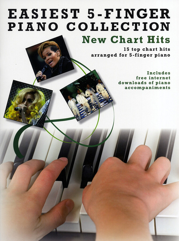 New Chart Hits: for  5-finger piano (with text)