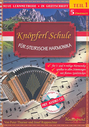 Knöpferlschule 5-Fingersatz Band 1 (+CD)