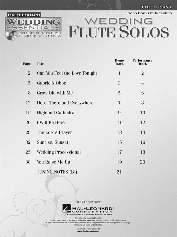 Wedding Flute Solos (Audio access included)