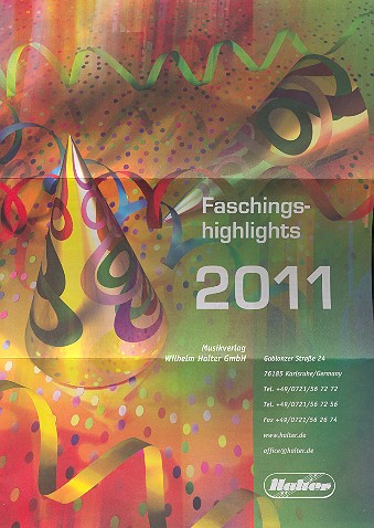 Katalog Faschings-Highlights Halter 2011