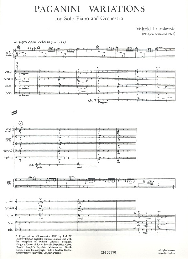 Paganini Variations for piano and