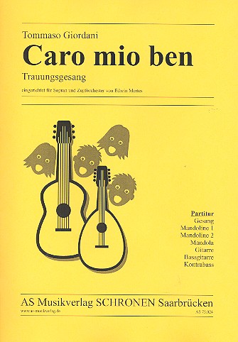 Caro mio ben für Sopran und Zupforchester