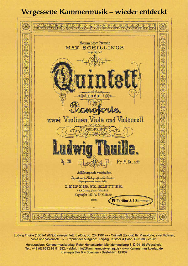 Quintett Es-Dur op.20 für Violine,