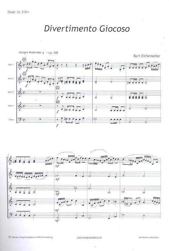 Divertimento giocoso für Akkordeonorchester