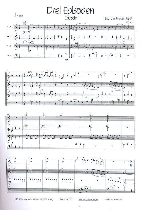 3 Episoden für Akkordeonorchester