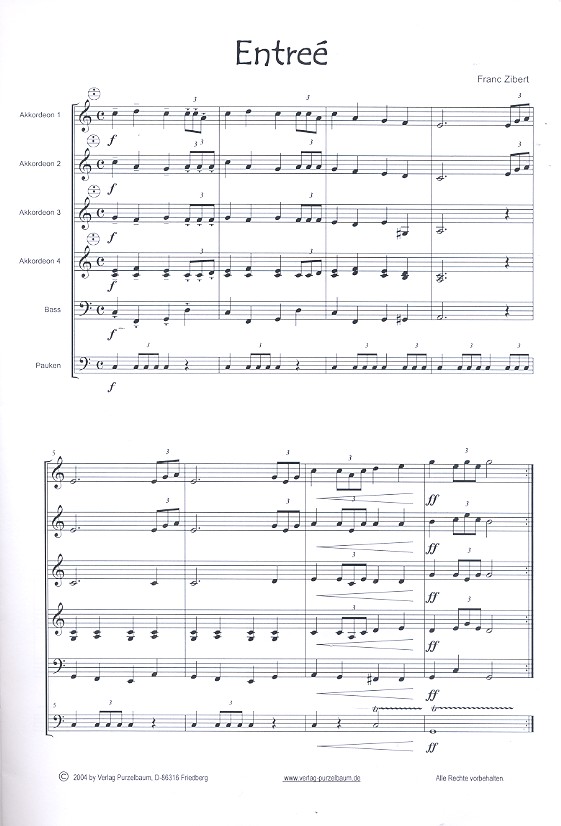 Entrée für Akkordeonorchester