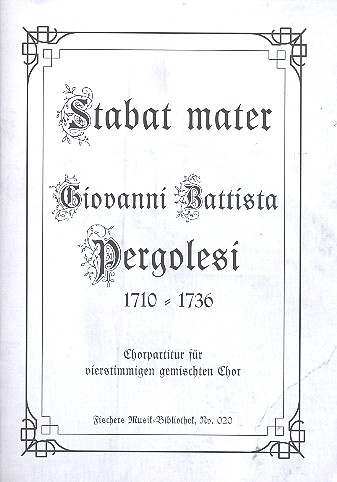 Stabat mater für Soli, gem Chor und
