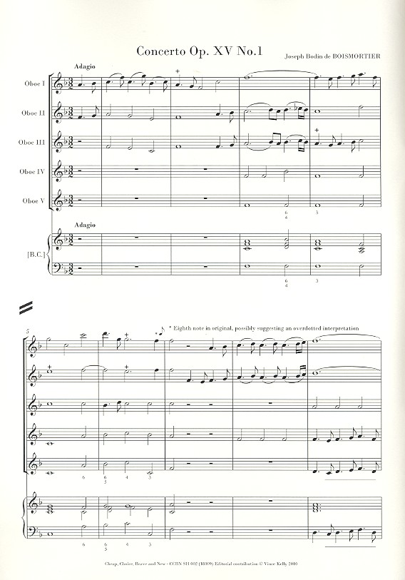 Concerto op.15,1 for 5 oboes