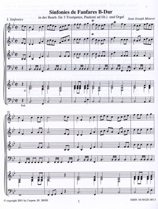 Sinfonies de fanfares B-Dur für 3 Trompeten