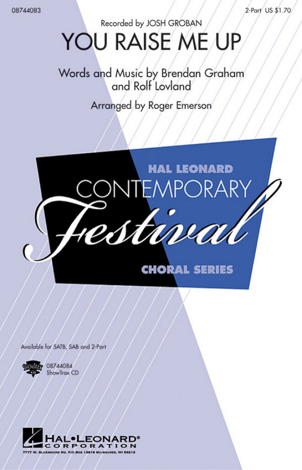 You raise me up for 2-part chorus