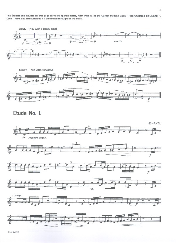 Studies and melodious Etudes Level 3