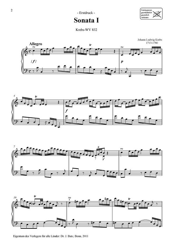 6 Sonaten KrebsWV832-837