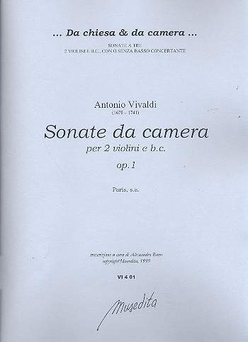 Sonate da camera op.1 per 2 violini