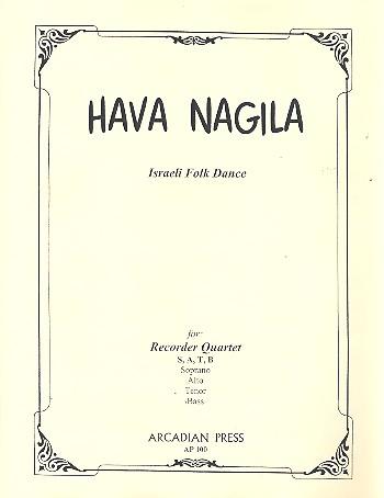 Hava nagila for 4 recorders (SATB)